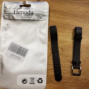 Henoda Fitbit Alta HR Black leather like bland